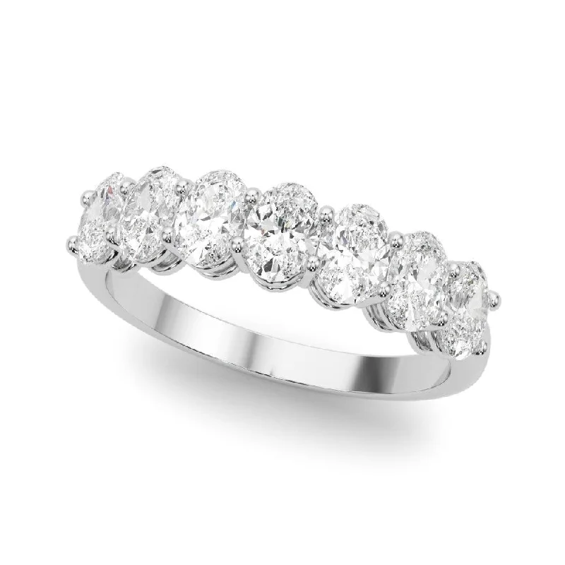 stylish stack rings -Amies 7 Stone Ring 1.0Ctw