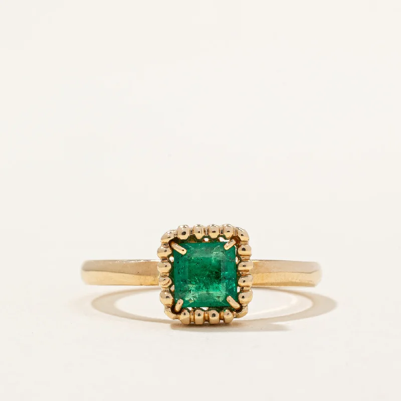 gemstone engagement rings -Emerald Ring | 0.50ct | SZ 7.5 |