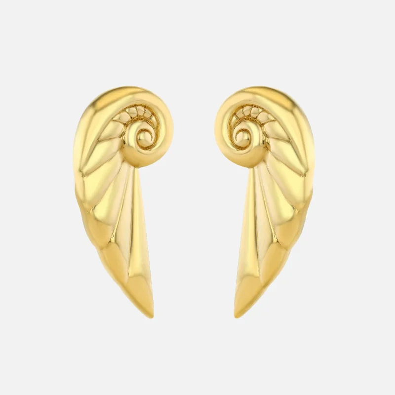 women’s heart-shaped earrings -Celestial Shell Earrings