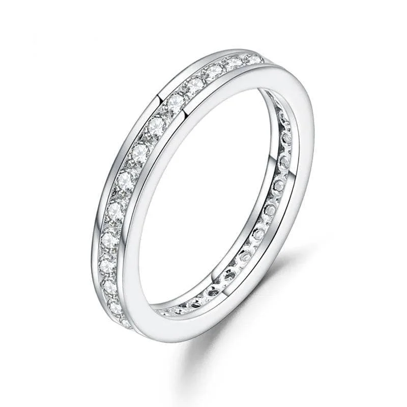 intricate engagement rings -2.0mm Diamond Round Channel Eternity Ring