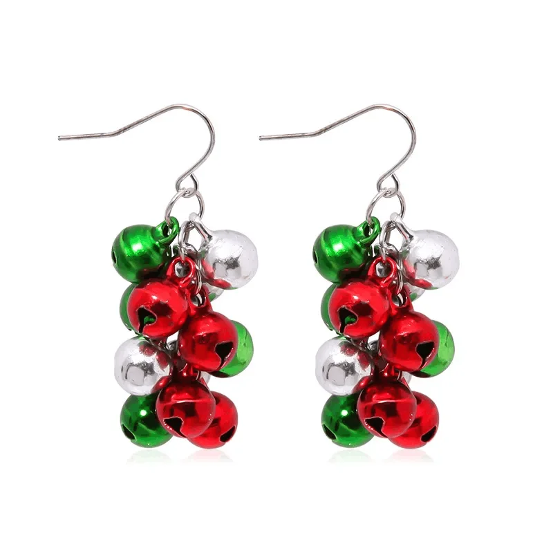 stylish chandelier earrings -Adult's 'Christmas Jingle Bells' Drop Earrings