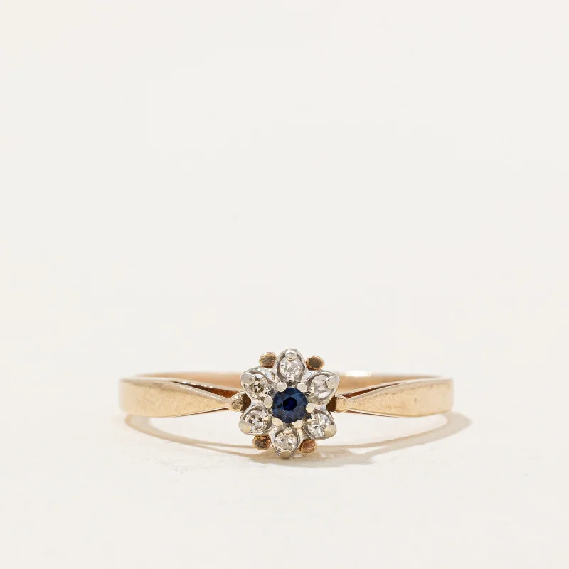 chic rings for women -Diamond & Sapphire Ring | 0.04ctw, 0.03ct | SZ 6 |