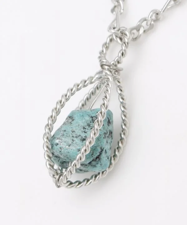 stackable necklace sets -Turquoise Pendant Necklace