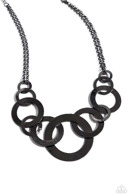 affordable necklaces for women -Uptown Links - Black