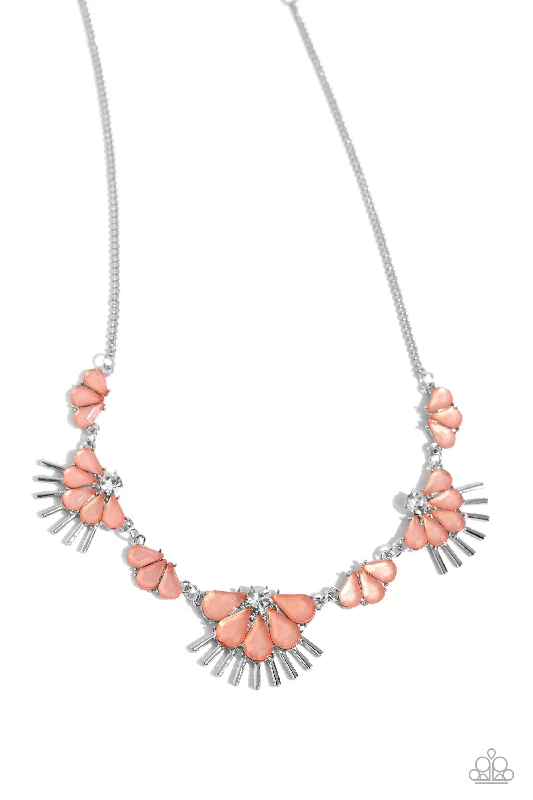 bohemian style necklaces for women -Fluttering Fan - Orange