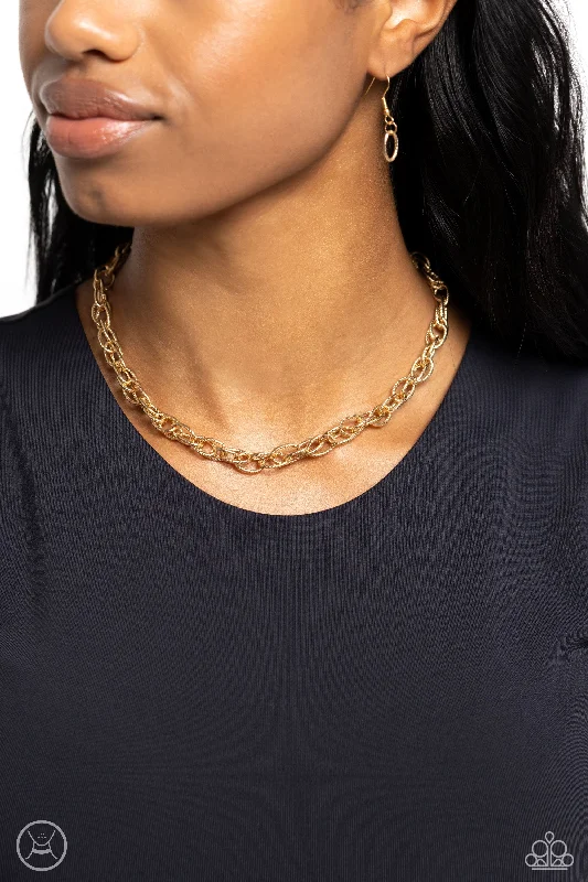 birthday gift necklaces for women -If I Only Had a CHAIN - Gold Choker