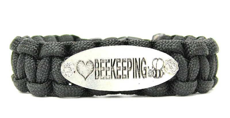 personalized bangles for women -Love Beekeeping 550 Military Spec Paracord Bracelet