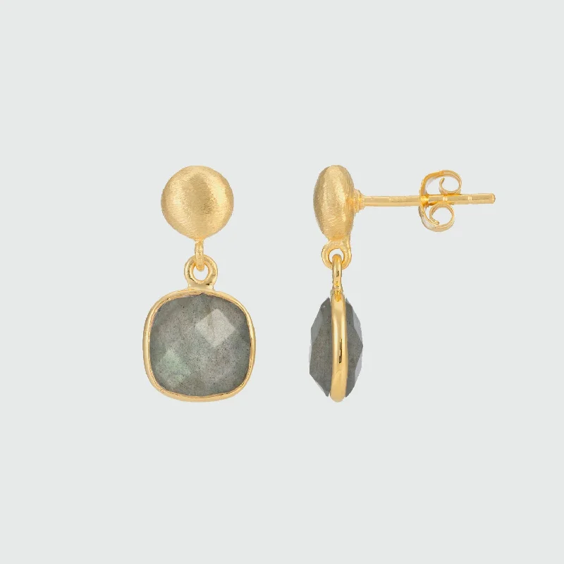 luxurious pearl earrings -Iseo Labradorite & Gold Vermeil Earrings