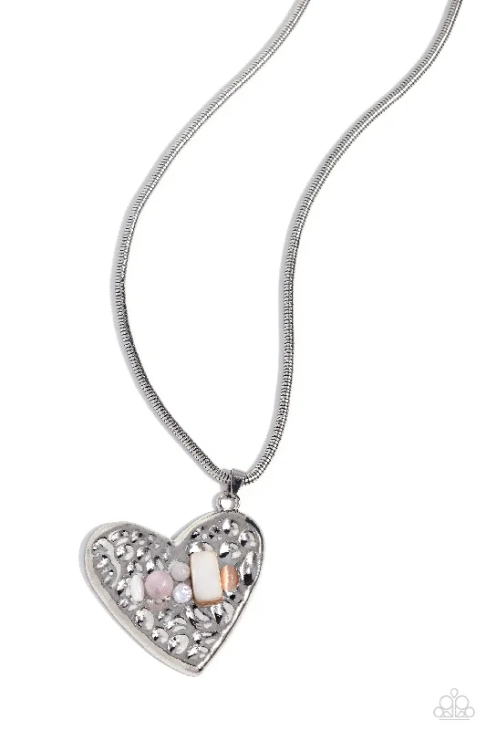 statement jewelry necklaces -Tilted Trailblazer - Pink