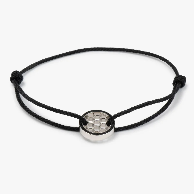 beaded bangles for women -Black Golf Bracelet 925 Sterling Silver