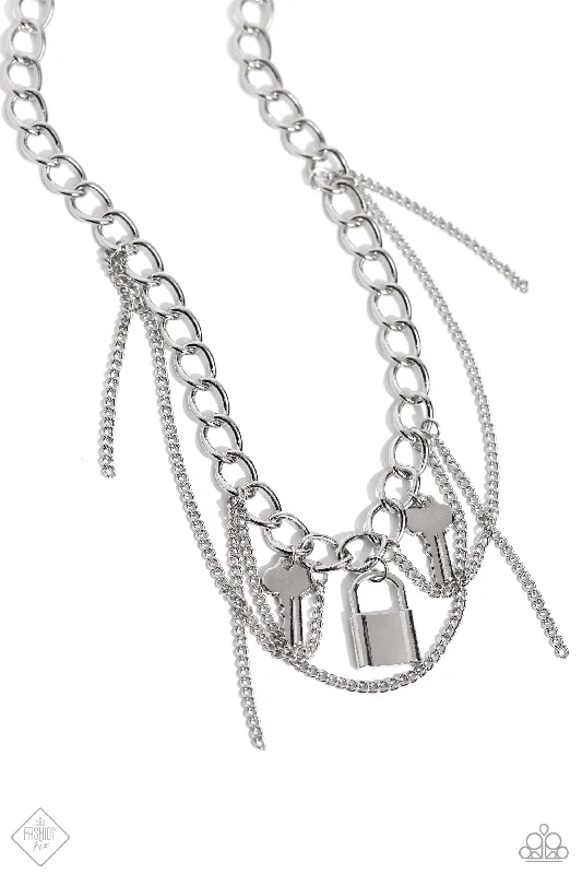 long strand necklaces -Against the LOCK - Silver