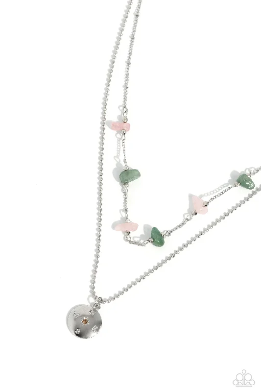 eco-friendly gemstone necklaces -Sense of Direction - Pink