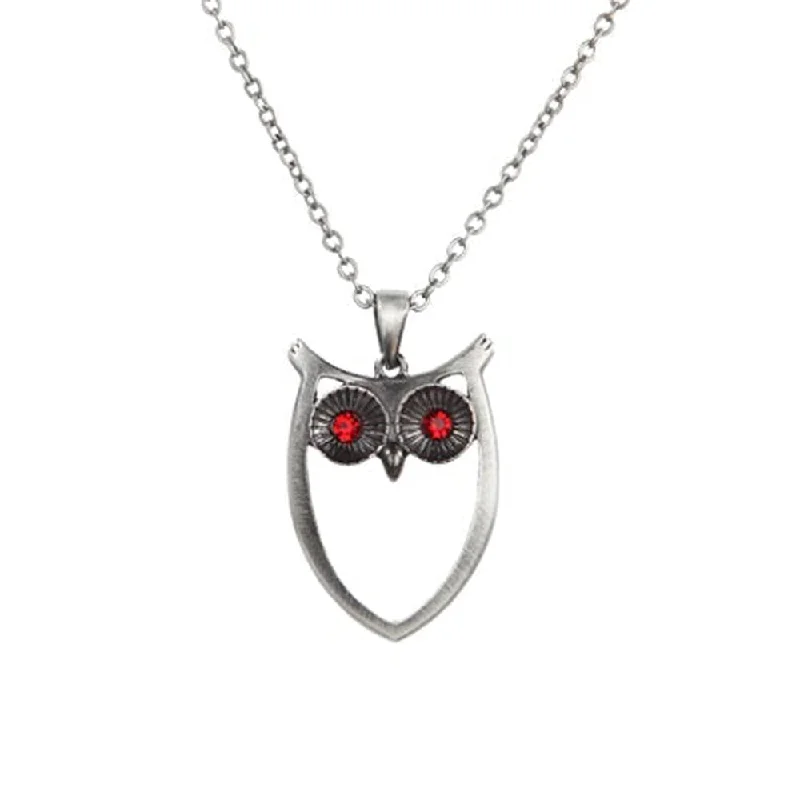 dazzling diamond necklaces -Owl Eye Necklace