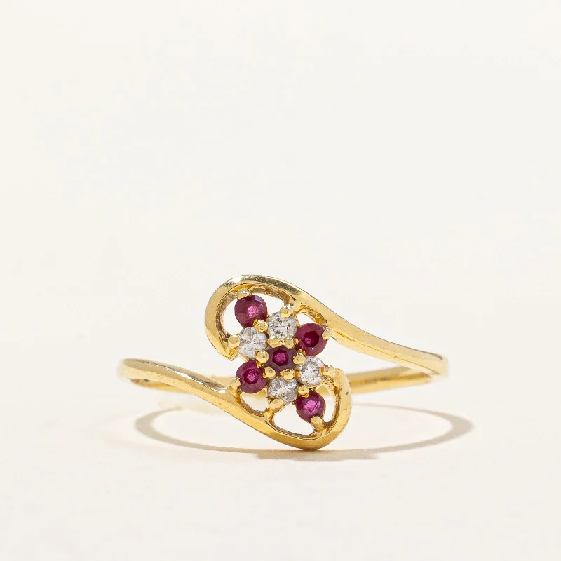 trendy rings for women -Ruby & Diamond Ring | 0.22ctw, 0.10ctw | SZ 7.75 |