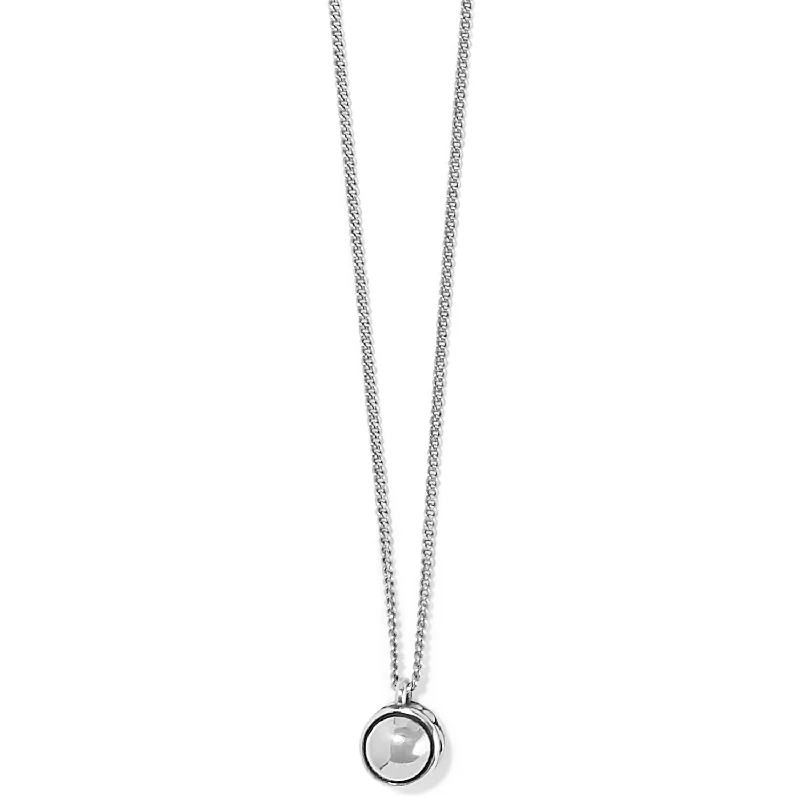 custom engraving necklaces -Contempo Nuevo Petite Dome Necklace