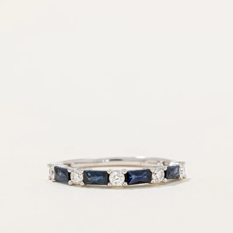 sapphire engagement rings -Sapphire & Diamond Band | 0.32ctw, 0.20ctw | SZ 5.75 |