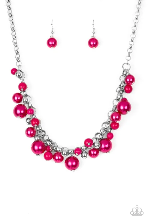 fashionable layered necklaces -The Upstater Pink Necklace