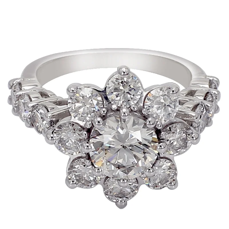 fashionable silver rings -Betsey Ring - 4.0 Ct. T.W.