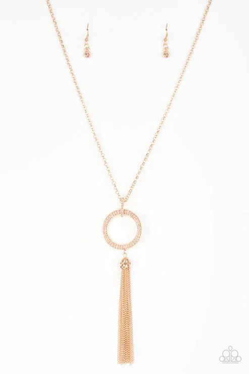 bohemian style necklaces for women -Straight To The Top Gold Necklace