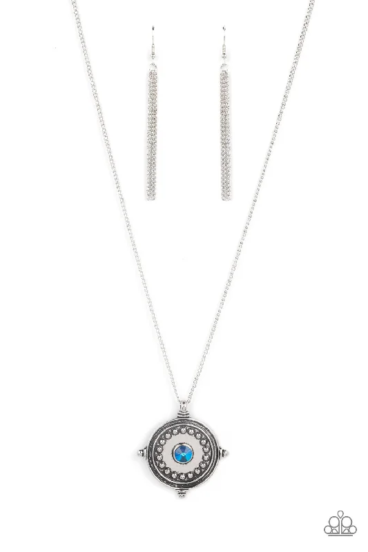 stackable necklace sets -Compass Composure - Blue