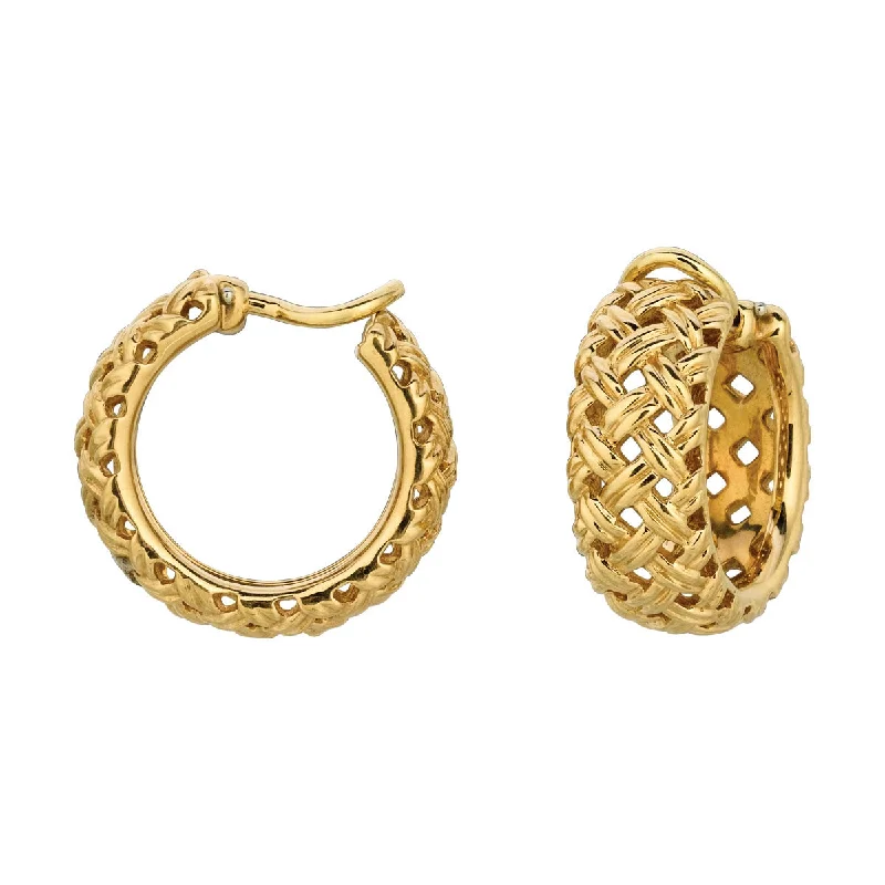 luxury hoop earrings -Vannerie Hoop Gold Earrings