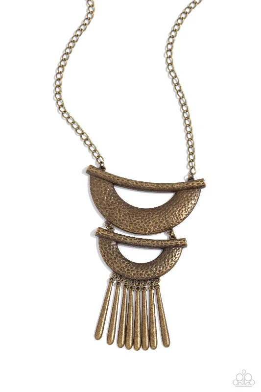 luxury engagement necklaces -Fringe Festival - Brass