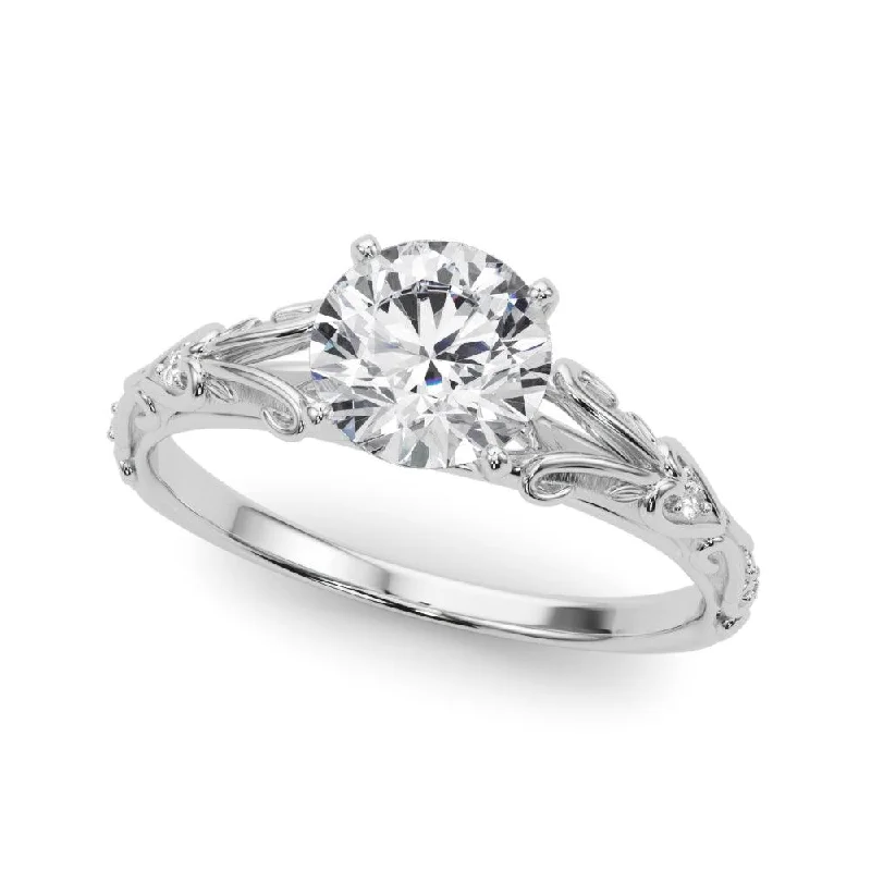 luxury diamond rings for women -Vintage Arlene Engagement Ring 1/2 Ct IGI Certified