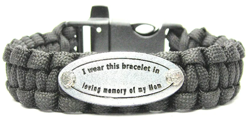 bridal bangles for women -I Wear This In Loving Memory Of My Mom 550 Military Spec Paracord Bracelet