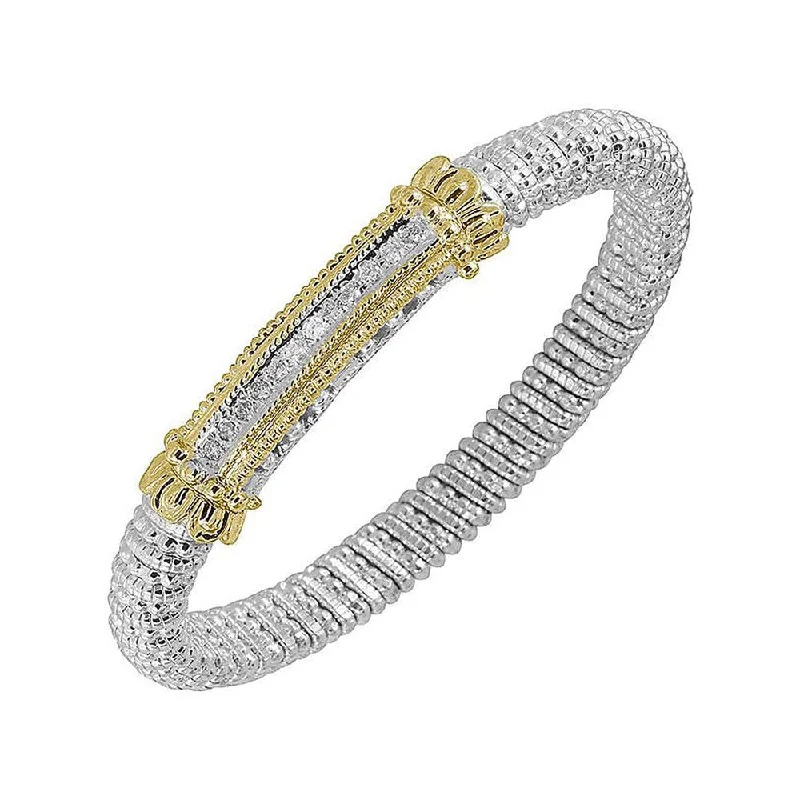 casual bracelets for women -8mm Diamond Bar Bracelet