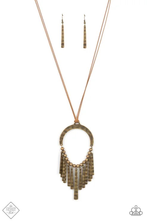 elegant pendant necklaces -You Wouldn't FLARE! Brass Necklace