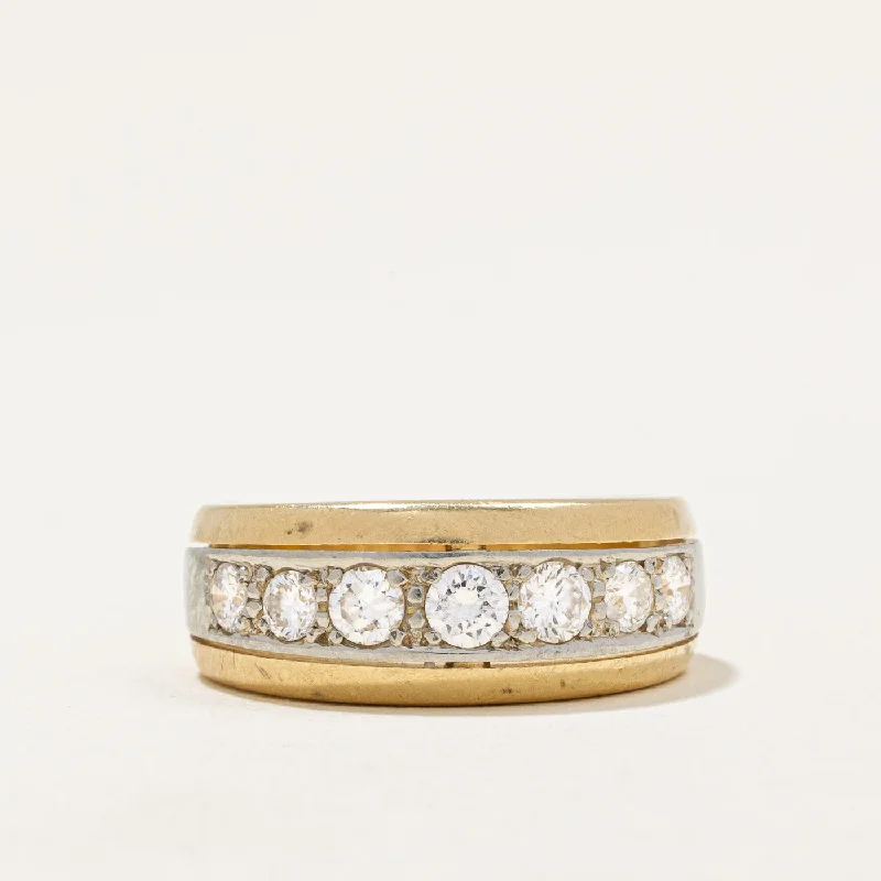 stackable rings for women -Flush Set Diamond Band | 0.70ctw | SZ 7.5 |