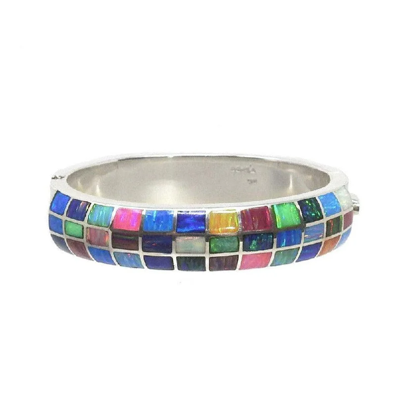 women’s bracelet sets -Multi stone Inlaid Cuff