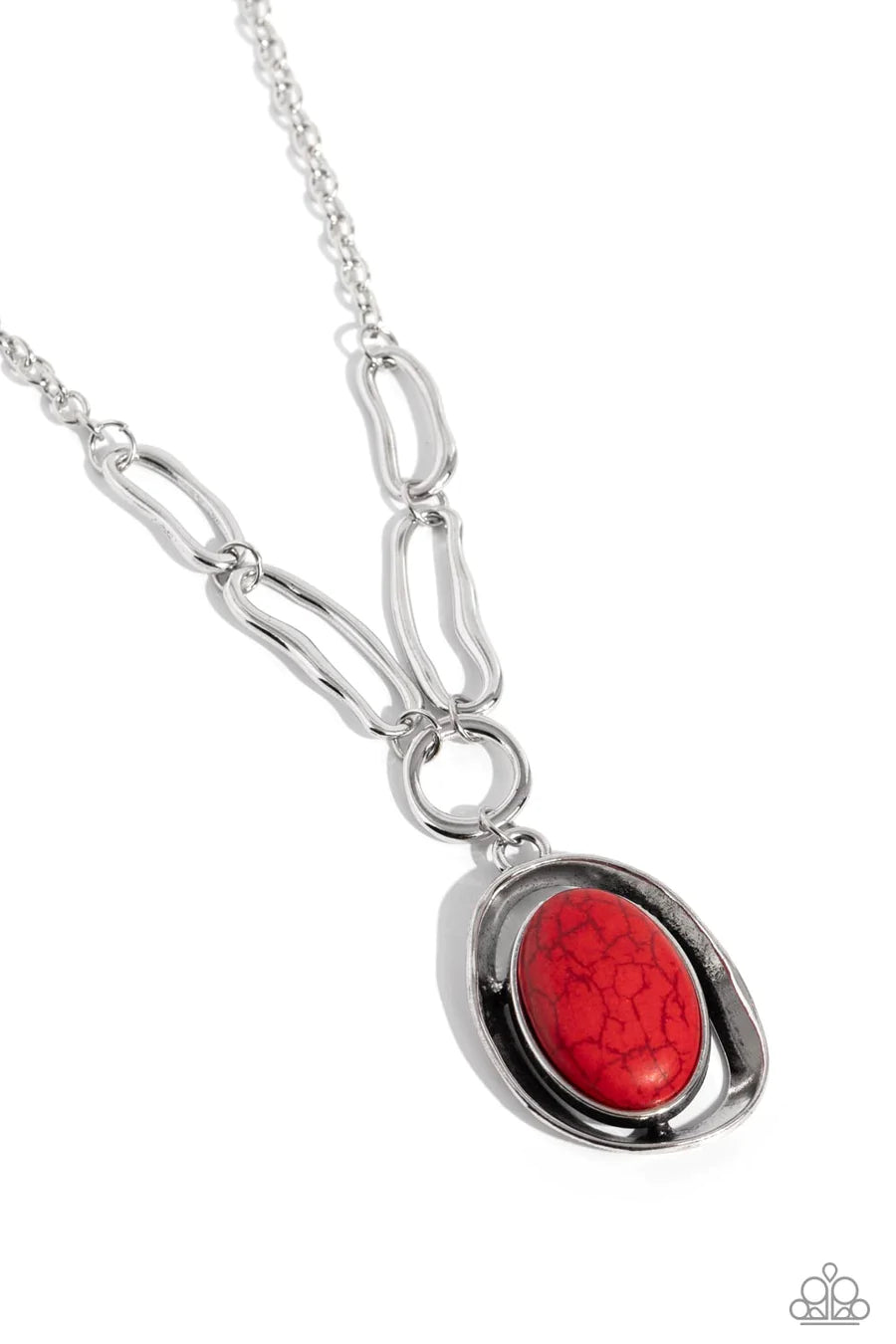 women’s diamond-encrusted necklaces -Sandstone Stroll - Red