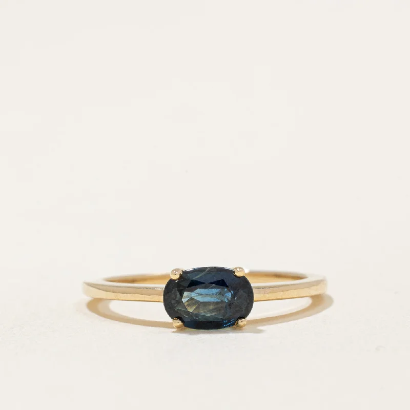 stylish silver rings -100 Ways' Teal Sapphire Ring | 1.06ct | SZ 6.75 |