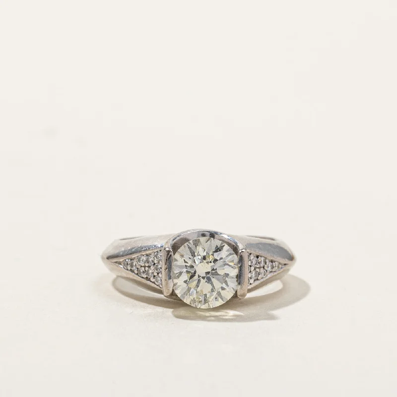 antique rings for women -High Set Tension Diamond Engagement Ring | 1.50ctw | SZ 5.25 |