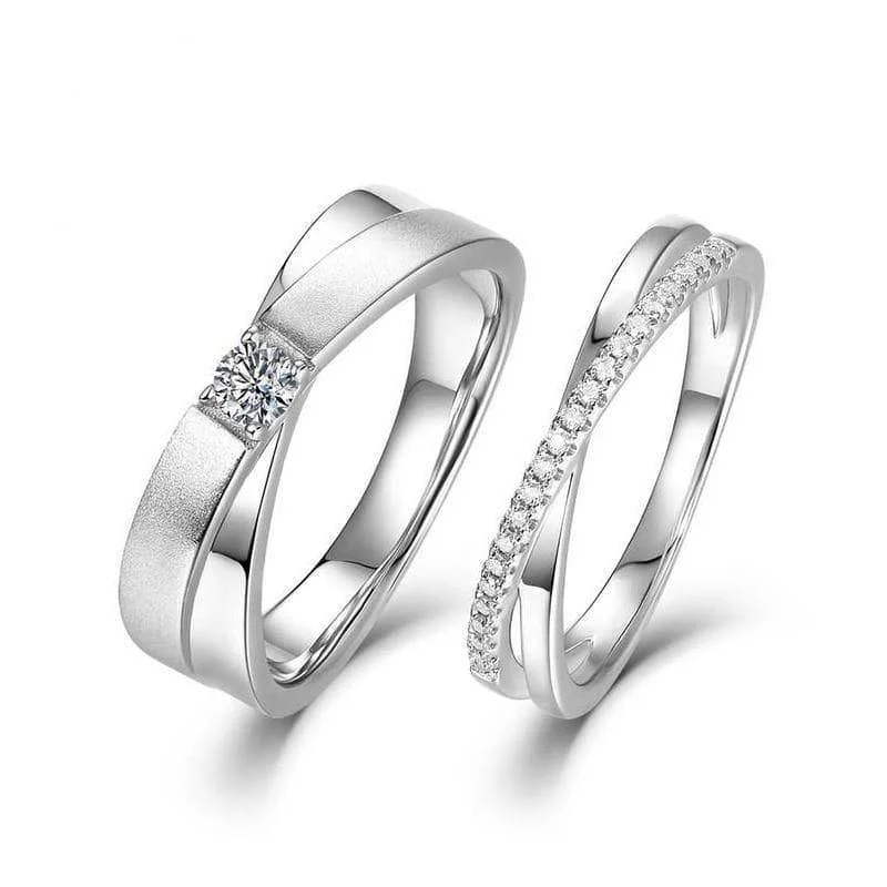 affordable diamond engagement rings -VVS1 Diamond Wedding Couple Ring