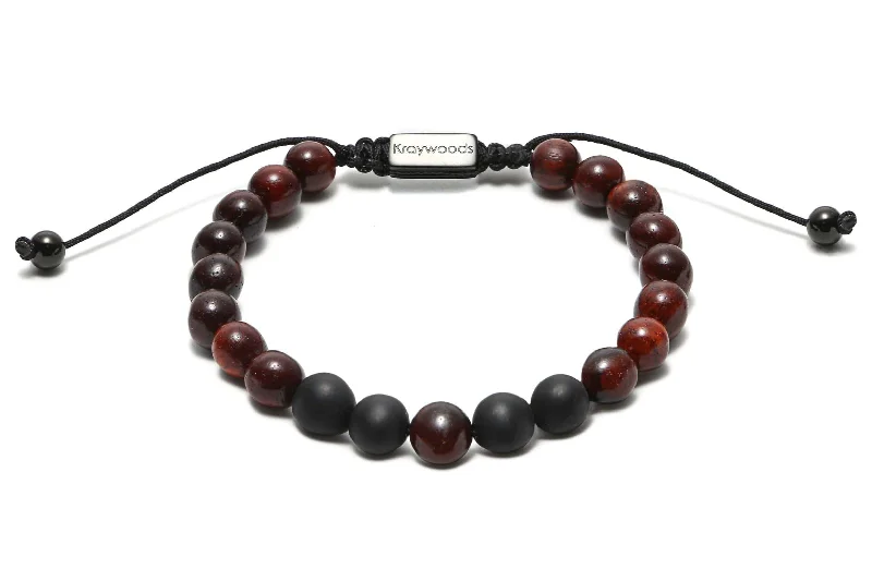 leather bangles for women -Rosewood Macrame Bracelet