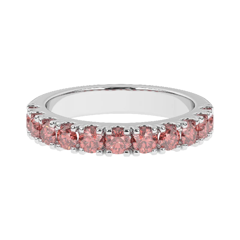 engraved rings for women -Amanda Ann Ring - 1.00Ctw Pink