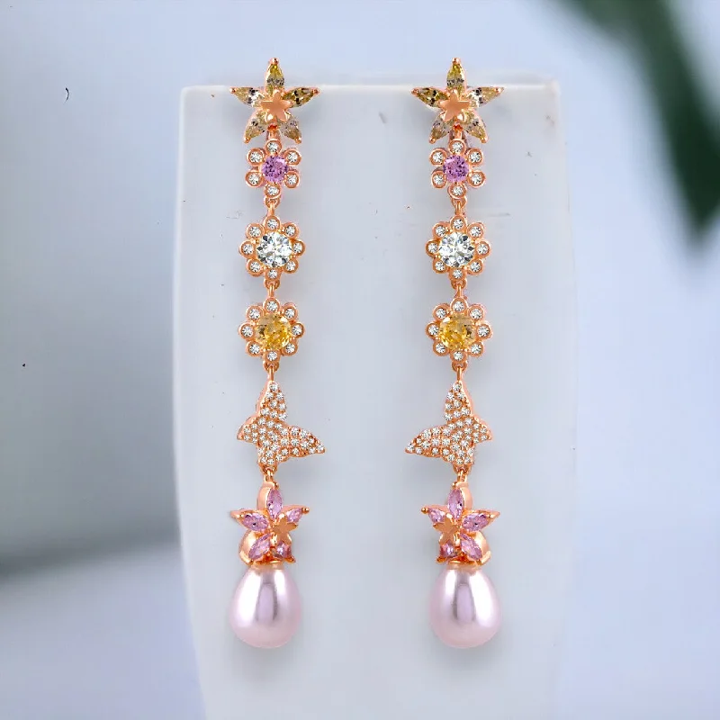 elegant earrings for women -Butterfly Dangle Earring