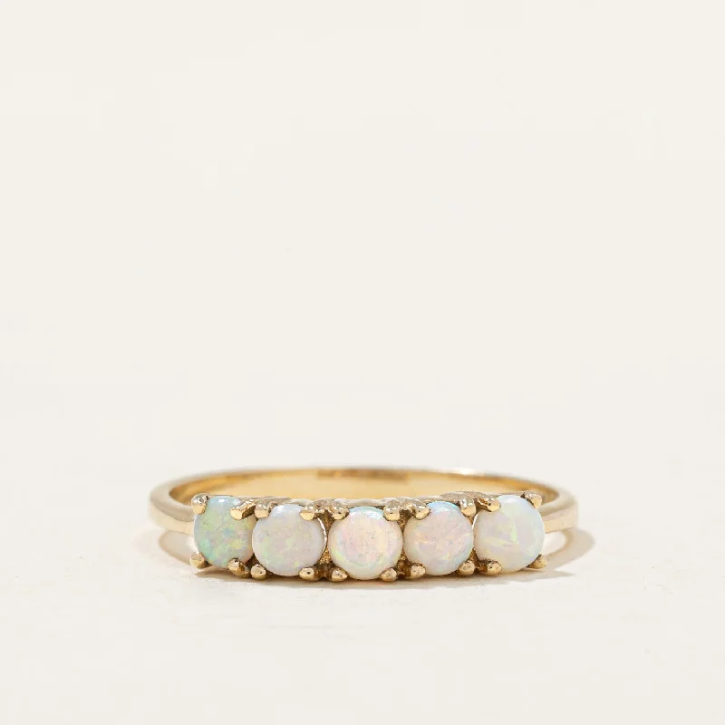 diamond rings for women -Five Stone Opal Ring | 0.25ctw | SZ 6 |