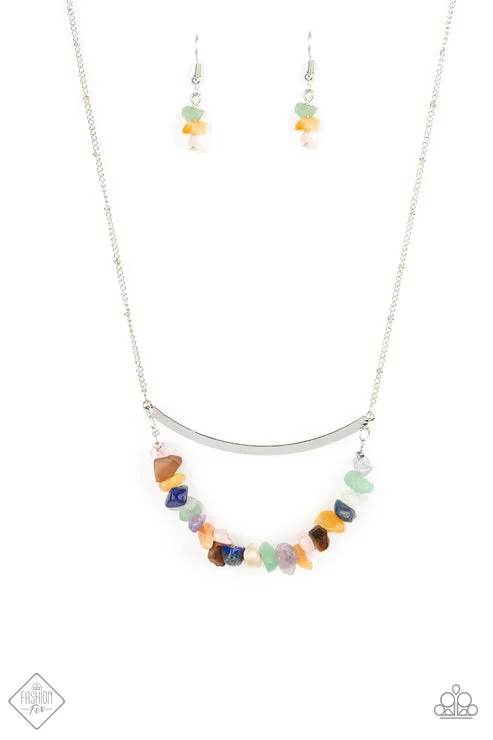 luxury sapphire necklaces -Pebble Prana Multi Necklace