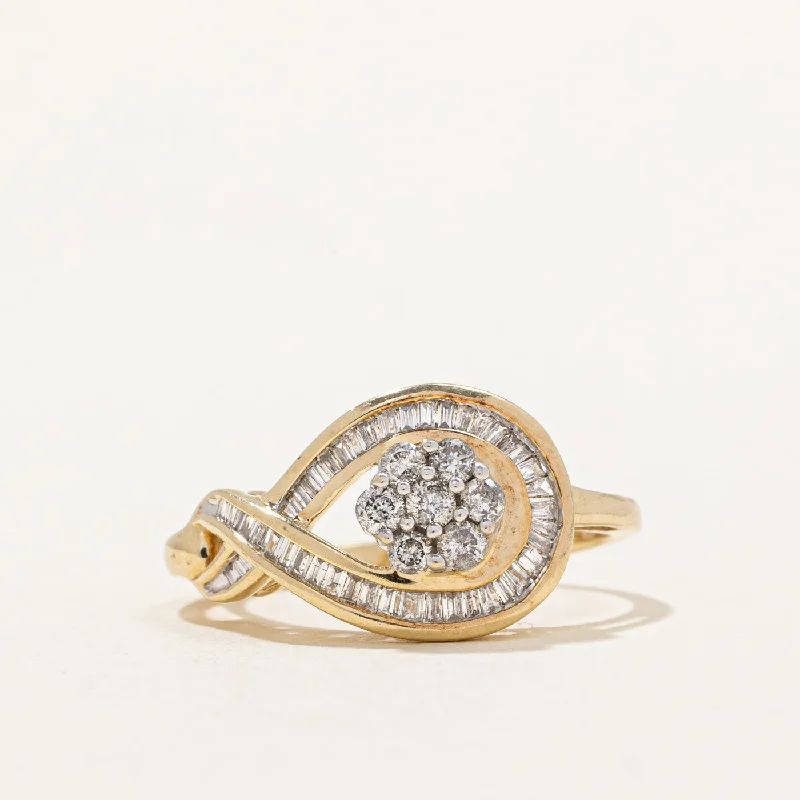 dainty gold rings -Diamond Cocktail Ring | 0.50ctw | SZ 7 |