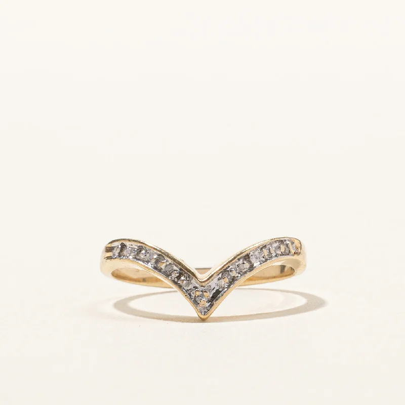 fashionable rings sets -Diamond Chevron Ring | 0.05ctw | SZ 6 |