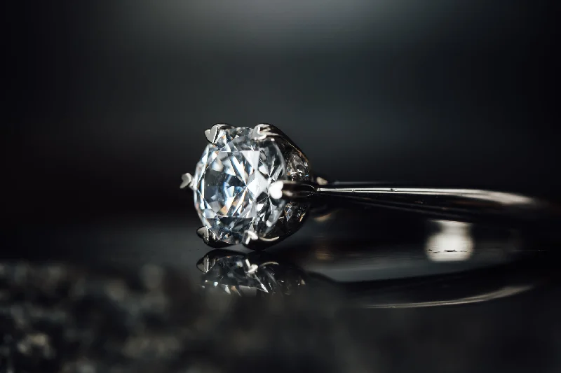 cushion cut engagement rings -Platinum and Diamond Mounting