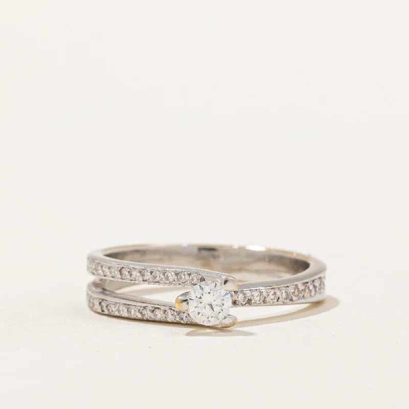 women’s gold wedding rings -Bypass Diamond Ring | 0.35ctw | SZ 7.25 |