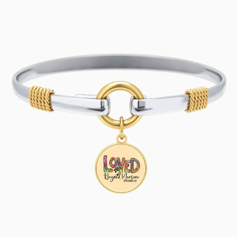 elegant bracelets for women -Loved Beyond Measure - Ephesians 3:19 - Two-Tone Bracelet