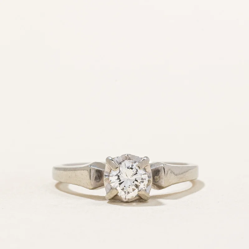 rose gold engagement rings -Solitaire Diamond Ring | 0.30ct | SZ 4.5 |