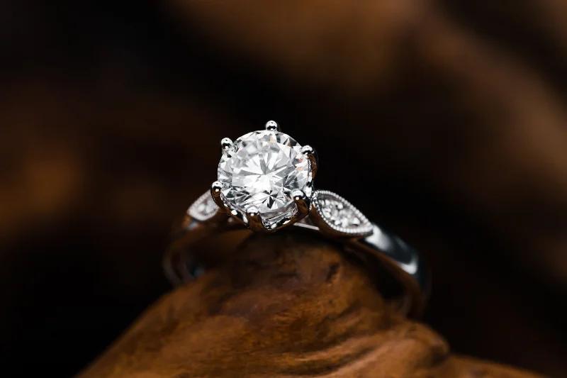 elegant engagement rings -14k White Gold Diamond Mounting