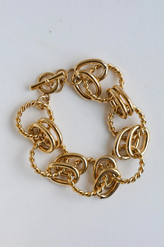 luxury gold bracelets -Claudia Gold Chainlink Bracelet