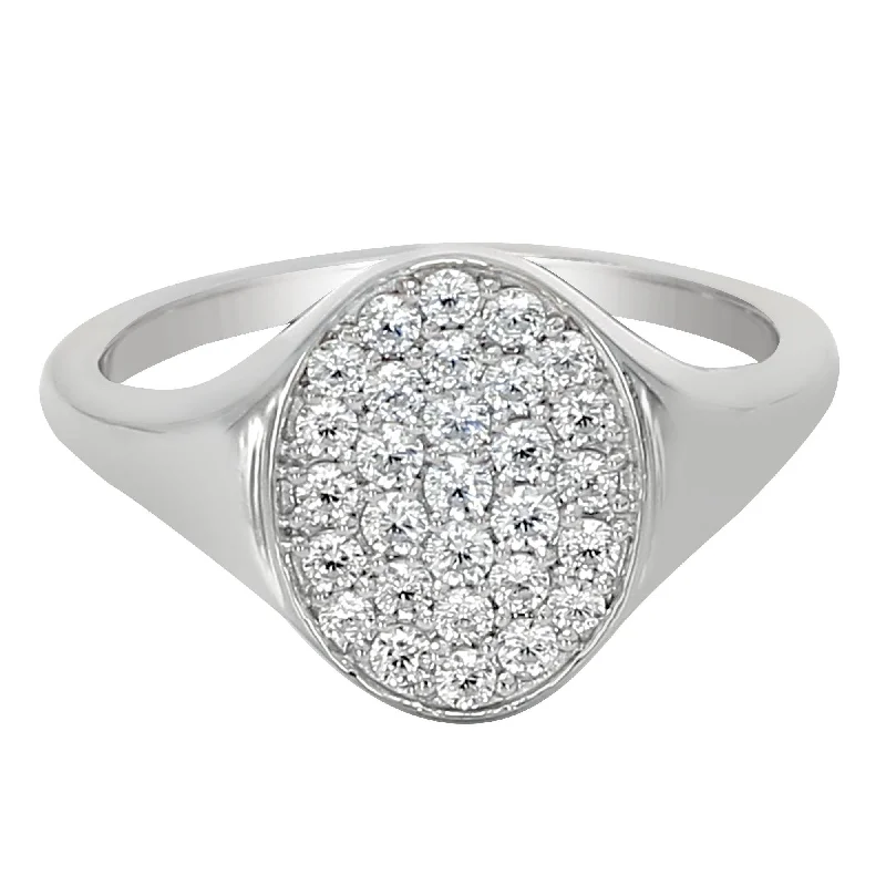 simple engagement rings -Larisa Oval Ring - 1/2Ctw